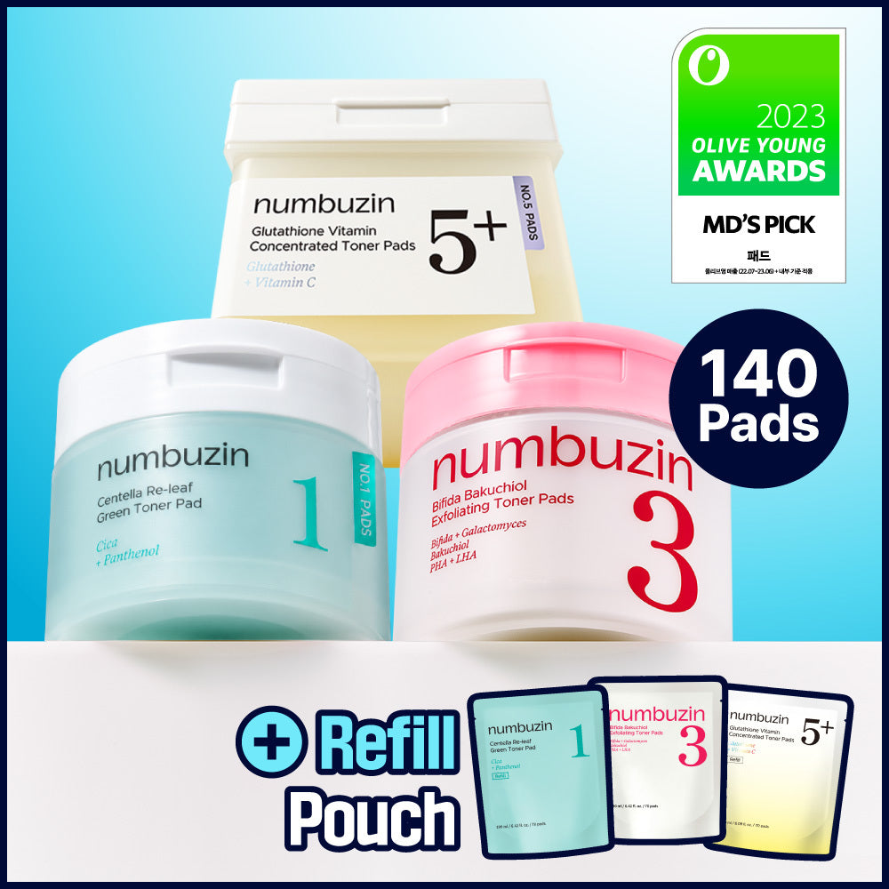numbuzin Toner Pad 70P Coffret recharge (3 options)
