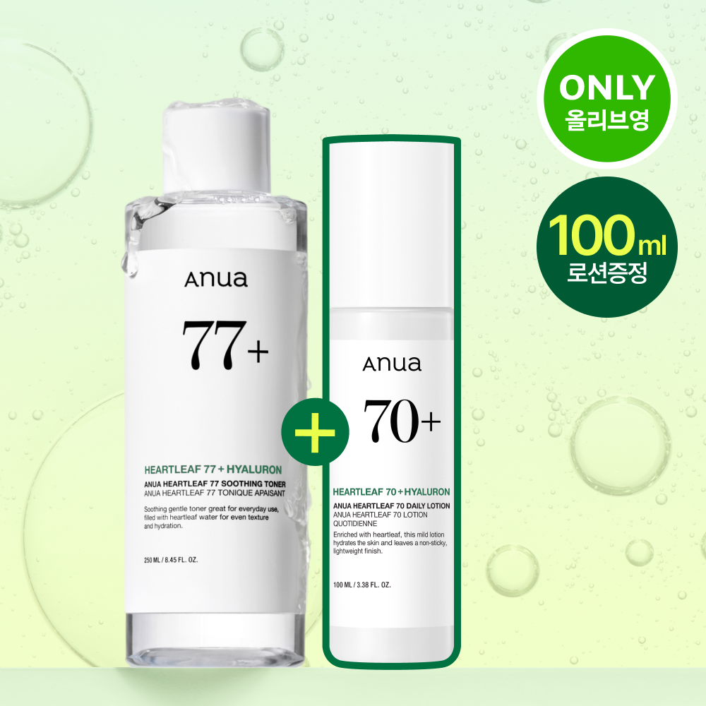 Anua Heartleaf 77 Soothing Toner 250ml (+ Lotion 100ml)