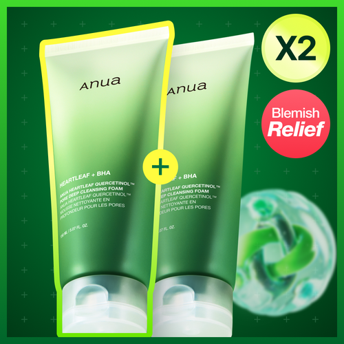 Anua Heartleaf Quercetinol Pore Deep Cleansing Foam 150ml*2ea