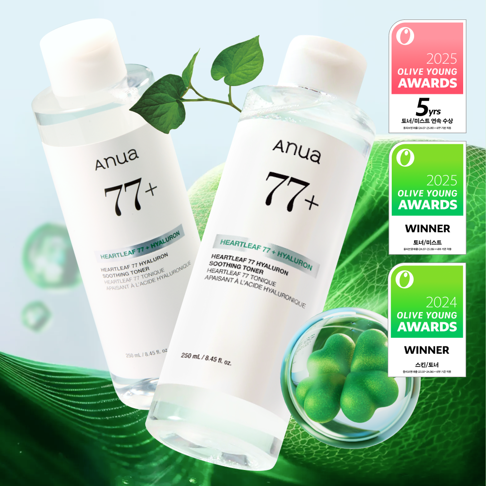 Anua Heartleaf 77 Hyaluron Soothing Toner 350ml Coffret Recharge (+ Recharge 350ml)