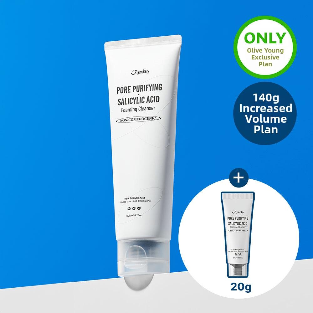 JUMISO Pore Purifying Salicylic Acid Foaming cleanser 120g Coffret spécial (+20g)