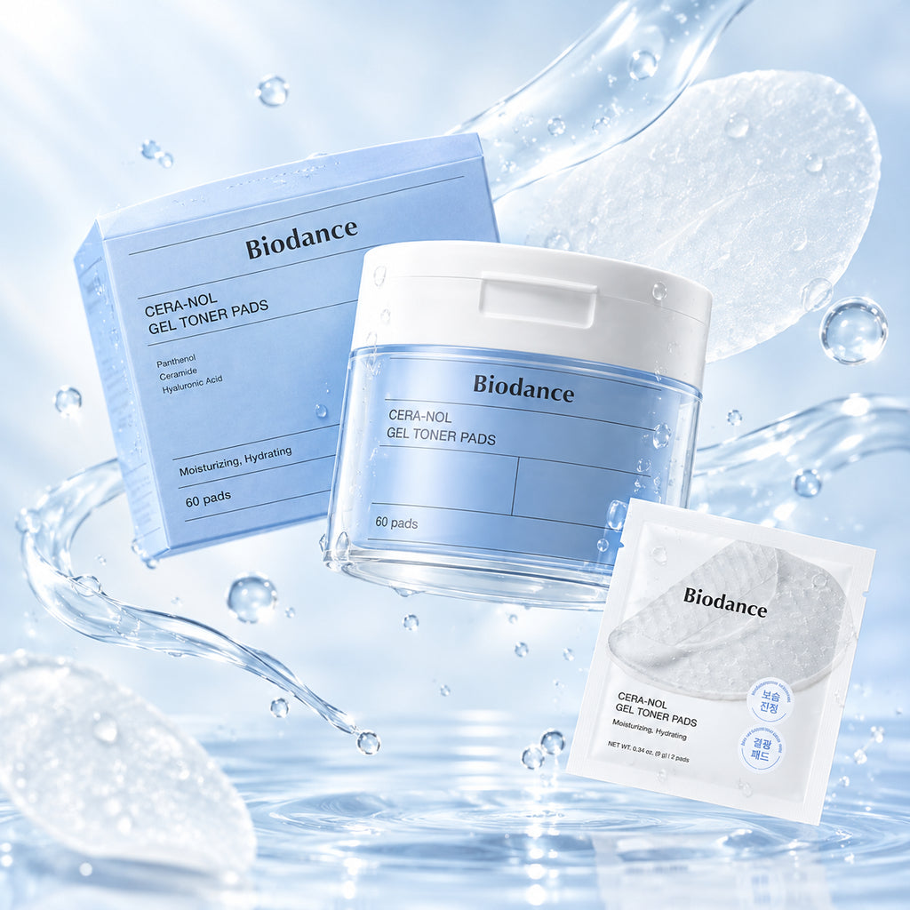 BIODANCE Hydro Cera-nol Gel Toner Pad 60 feuilles Coffret (+4 feuilles)