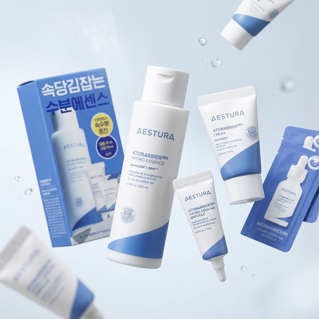 AESTURA Atobarrier 365 Hydro Essence 200mL Coffret spécial (+ Cream 10ml + Cera-Hyal Ampoule 10ml)