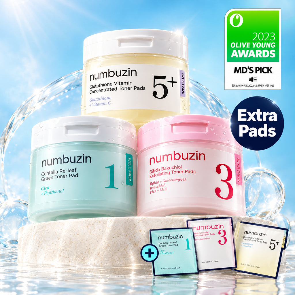 numbuzin No.1/3/5 Toner Pad 70P Coffret (3 options)