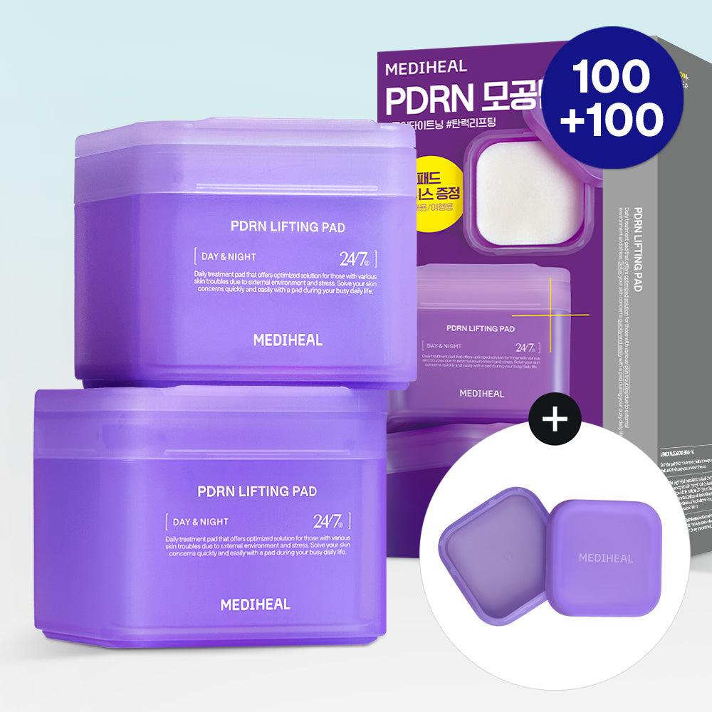 MEDIHEAL PDRN Lifting Pad 100P Double Pack Set (+Portable Case)