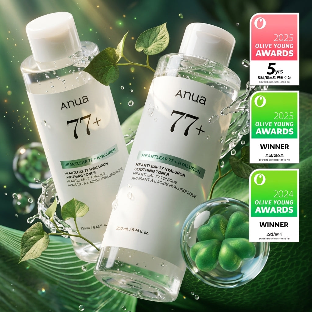 Anua Heartleaf 77 Hyaluron Soothing Toner 350ml Refill Set (+Refill 350ml)