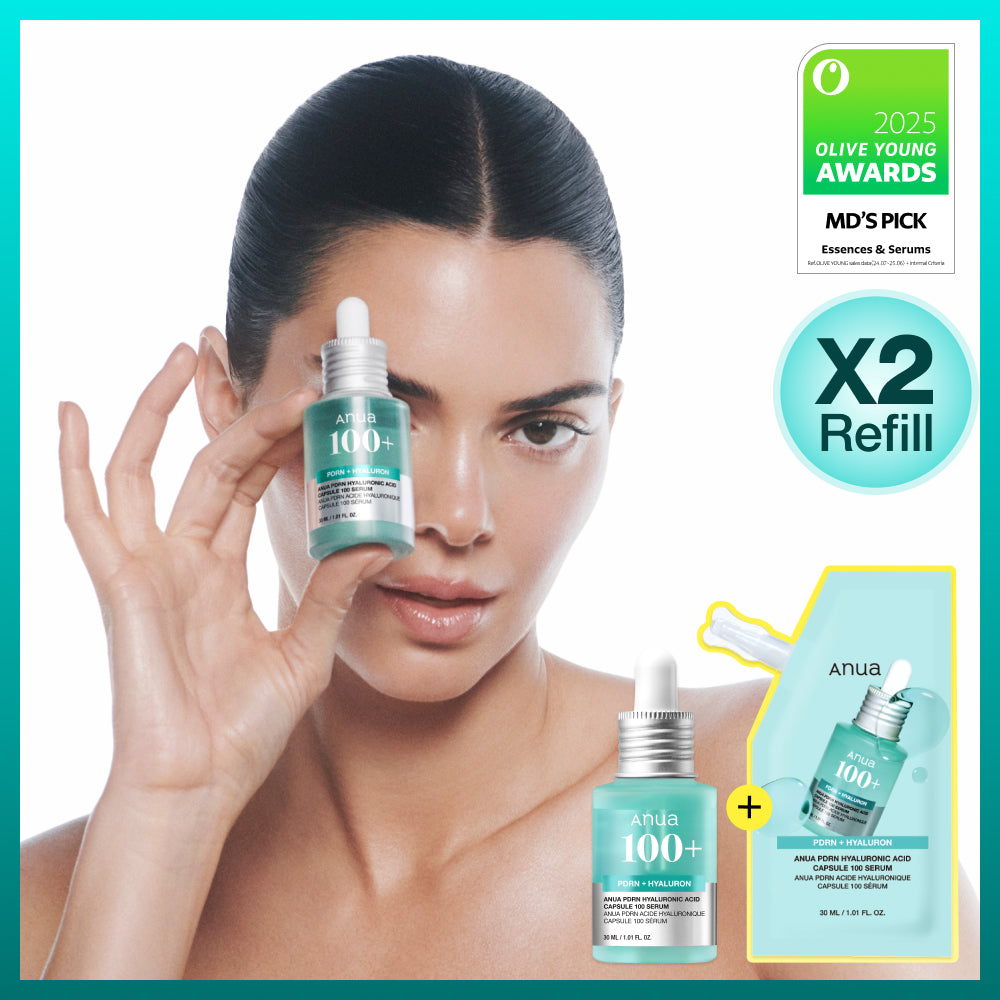 Anua PDRN Hyaluronic Capsule 100 Serum 30ml Coffret Recharge