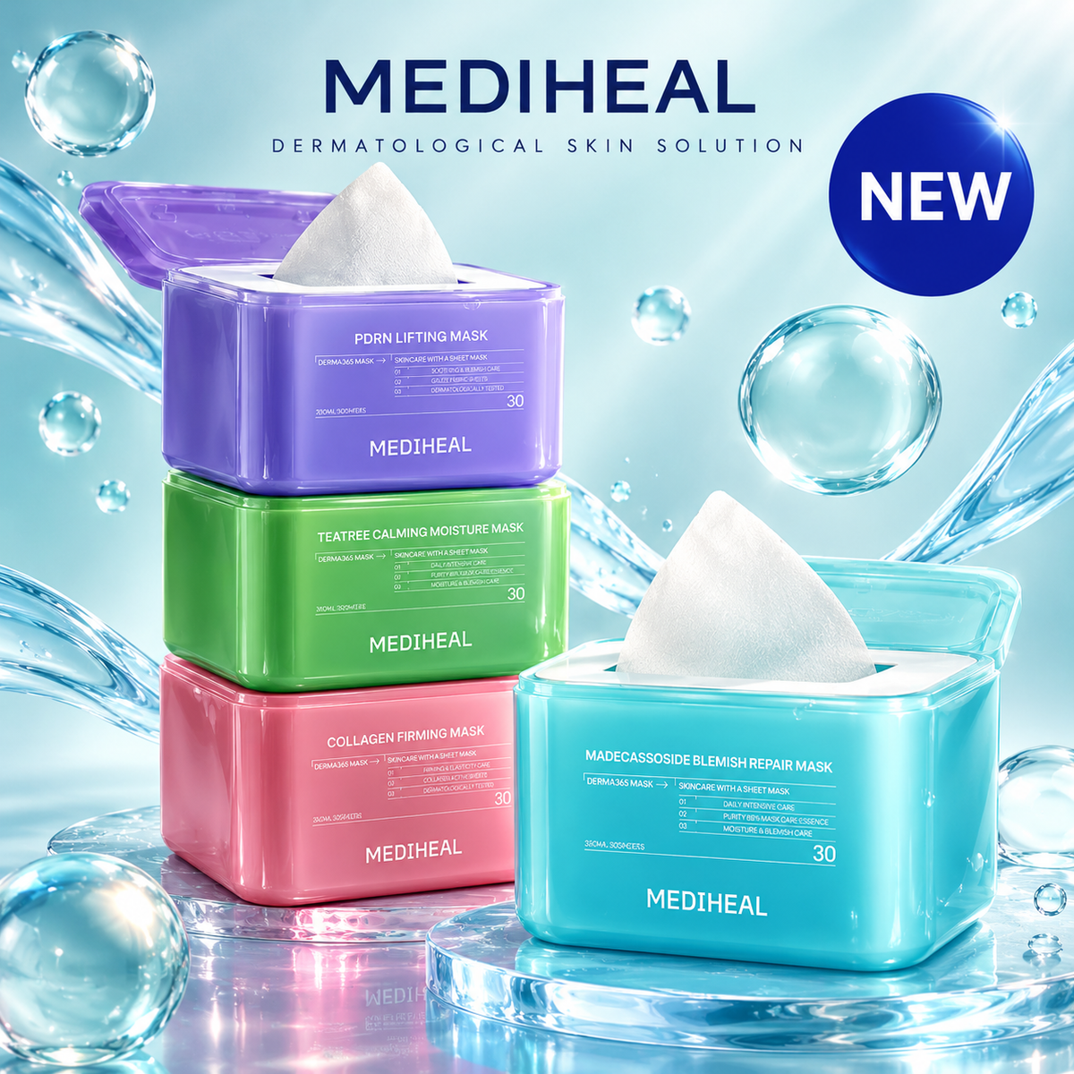 MEDIHEAL Toner Pads 100P (6 options)