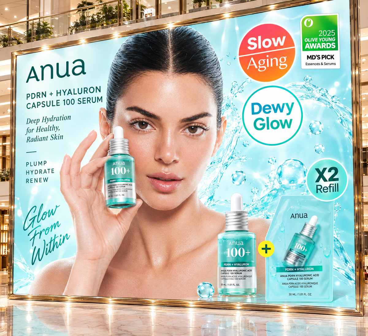Anua PDRN Hyaluronic Capsule 100 Serum 30ml Refill Set