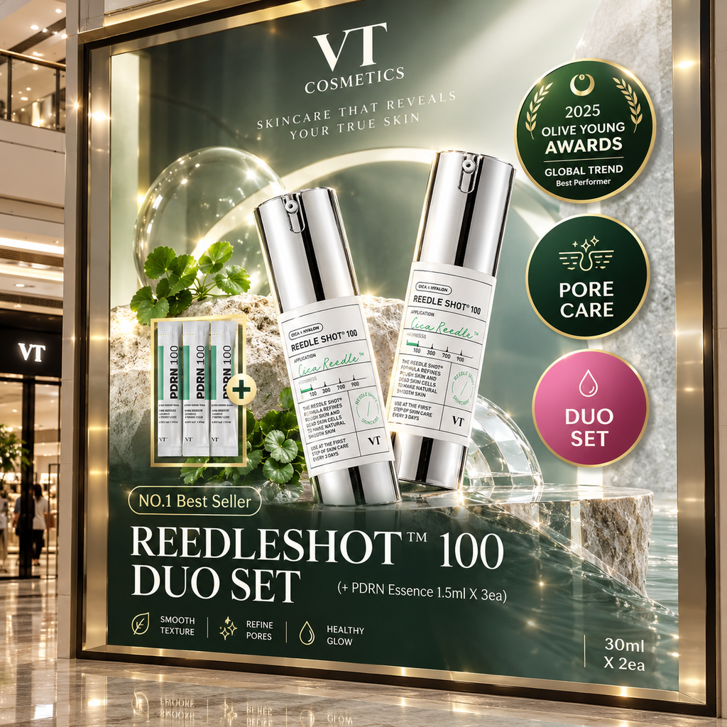VT Reedle Shot 100 Essence 30ml Double Pack (+PDRN Essence 100 1.5ml*3ea)
