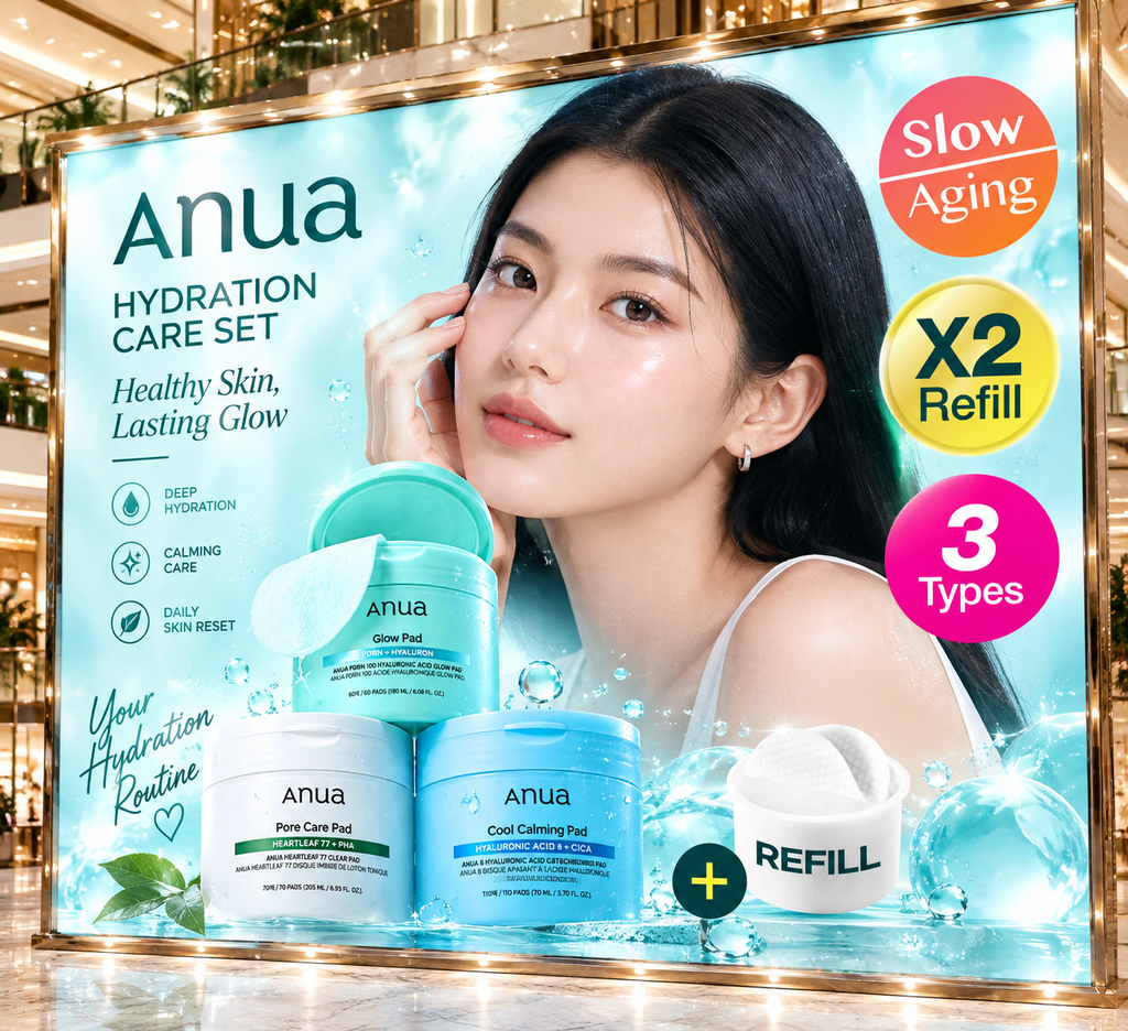 Anua Coffret Disques + Recharge 3 types (Heartleaf / PDRN / Catechin)