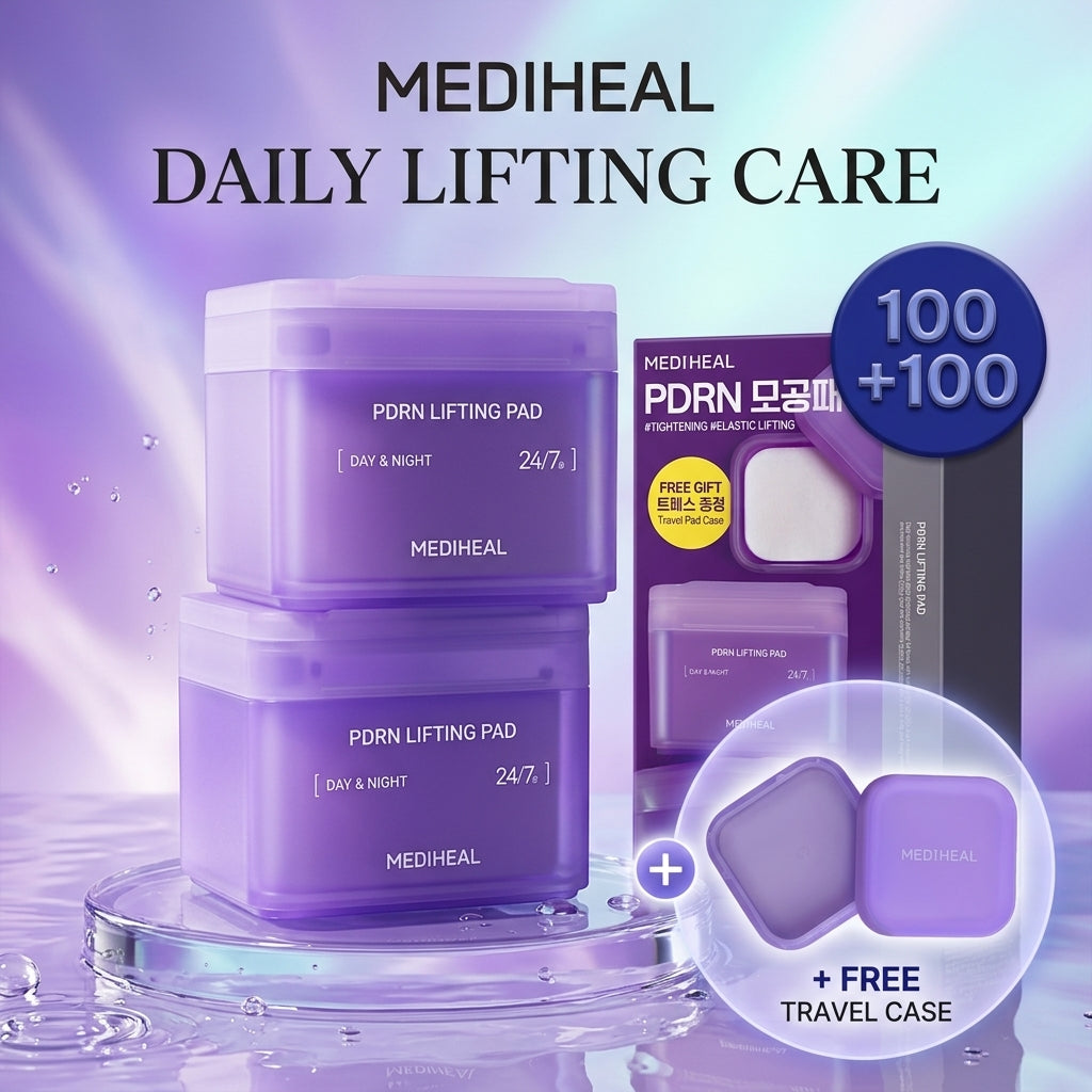 MEDIHEAL PDRN Lifting Pad 100P Duo (+ étui de transport)