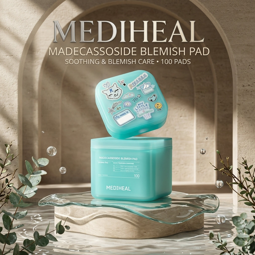 MEDIHEAL Toner Pads 100P Duo (+ étui de transport) (2 options)