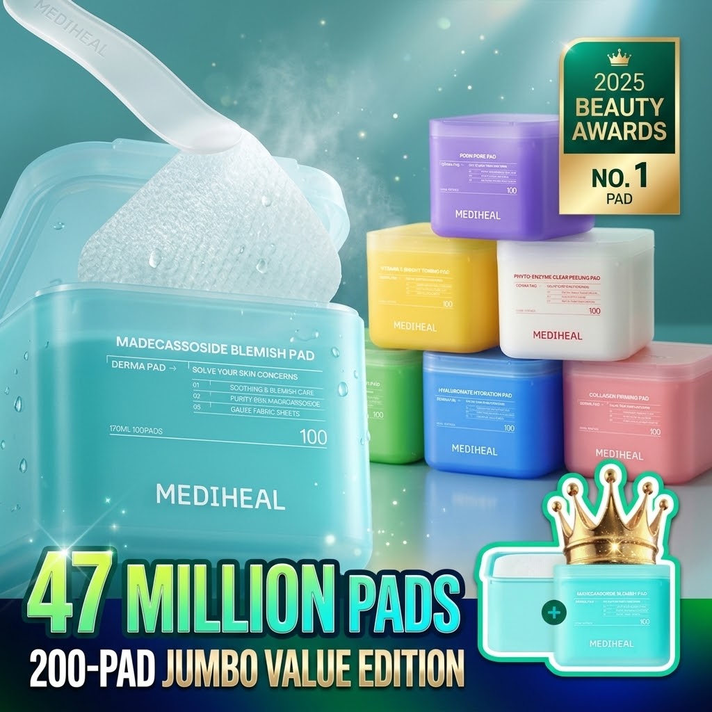 MEDIHEAL Toner Pad 100P Double Pack (6 Options)