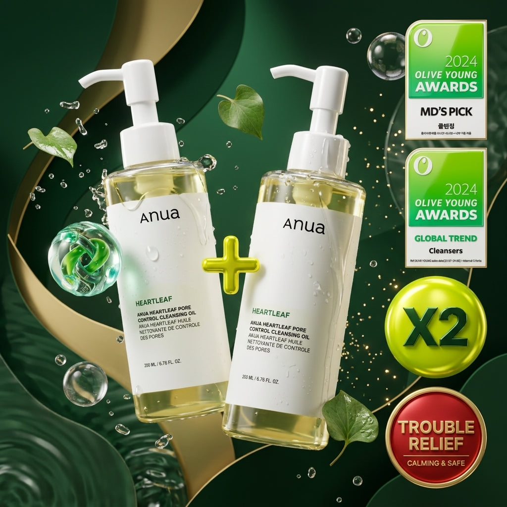 Anua Heartleaf Pore Control Cleansing Oil 200mL Double Set