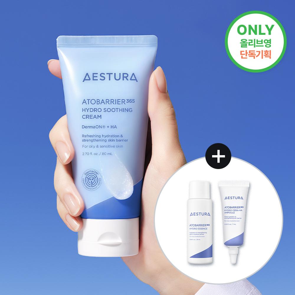 AESTURA Atobarrier 365 Hydro Soothing Cream 80ml Coffret (+ Toner 25ml + Cleansing Foam 30g)