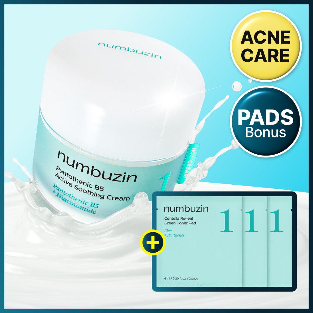 numbuzin No.1 Pantothenic B5 Active Soothing Cream 80ml Coffret (+ 6 disques)