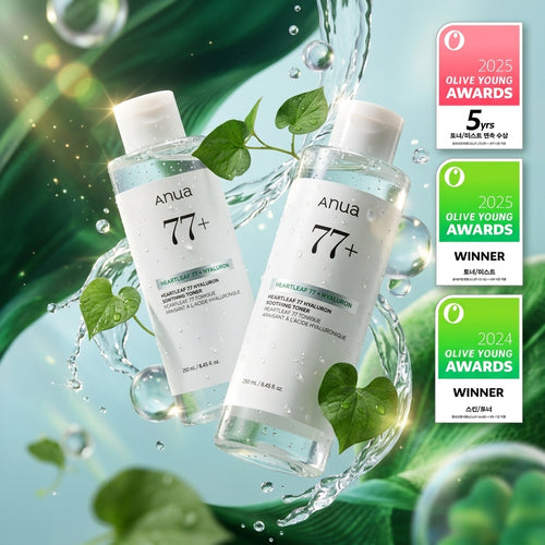 Anua Heartleaf 77 Hyaluron Soothing Toner 350ml Refill Set (+Refill 350ml)