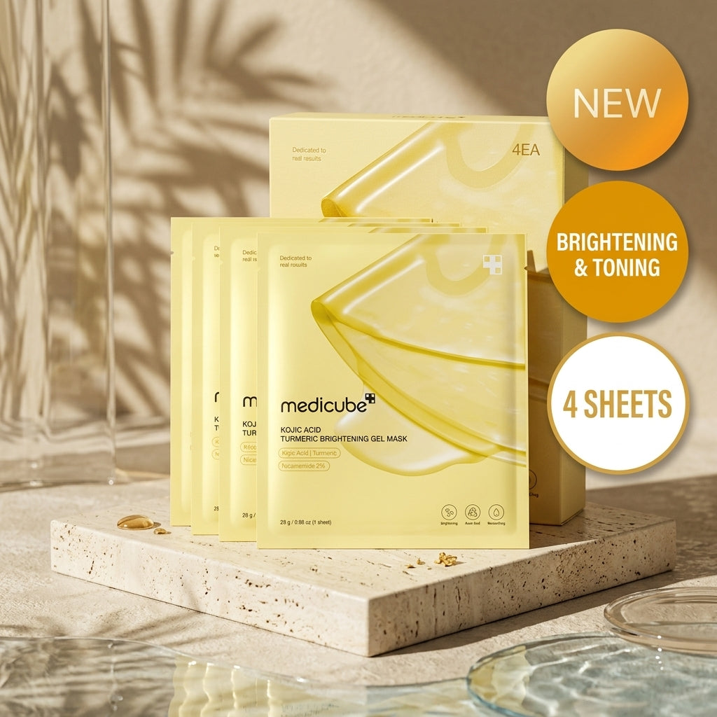 Medicube Kojic Acid Turmeric Brightening Gel Mask Sheet 4ea
