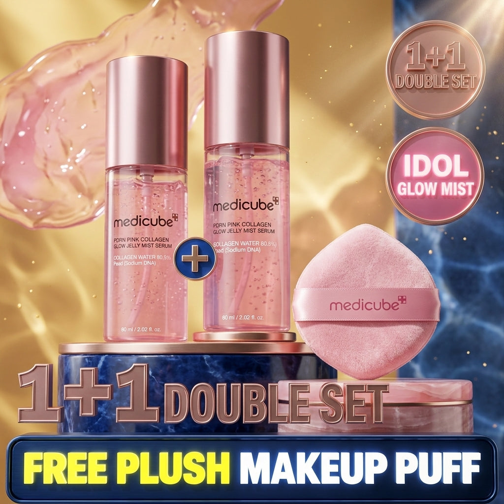 Medicube PDRN Pink Collagen Glow Jelly Mist Serum 100ml Duo (2 options)