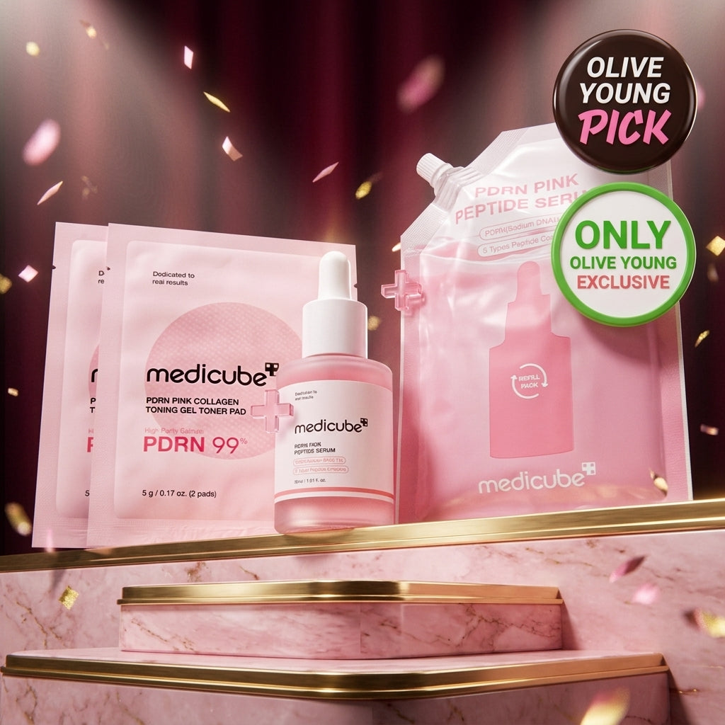 Medicube PDRN Pink Peptide Ampoule 30ml Refill Set (+Refill Pack 50ml+Gel Pads 2P(2ea))