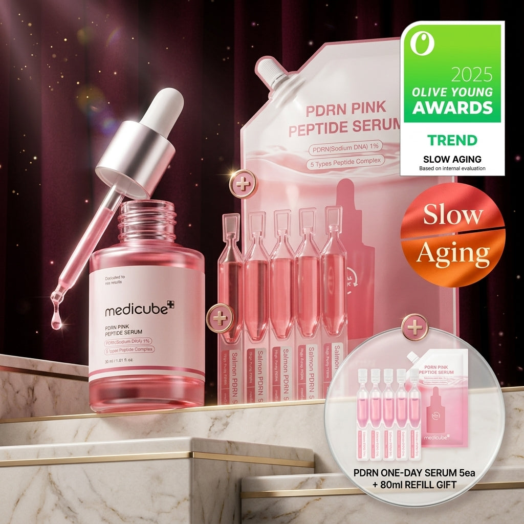 Medicube PDRN Pink Peptide Ampoule 30ml Limited Set (+Refill 50ml+PDRN Pink One Day Serum 1.5ml*5P)